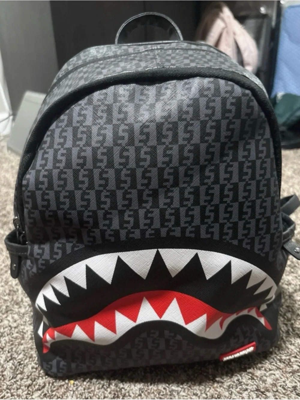 Unisex Black Sprayground Graphic Backpack